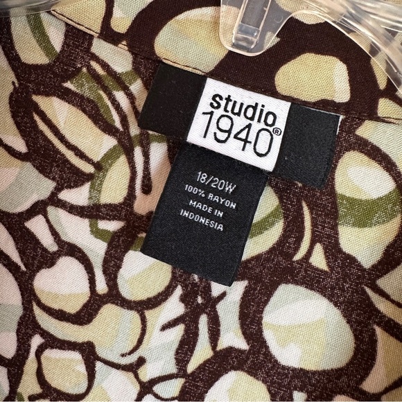 3/$20 💥 Studio 1940 Maxi Dress Front Button Down Collared Smocked Back Teacher - Picture 15 of 17